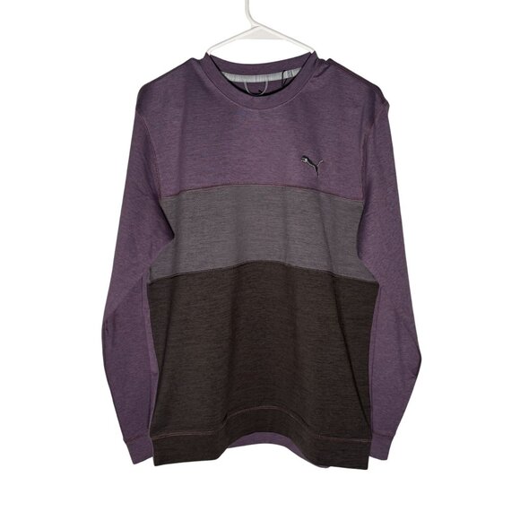Puma Cloudspun Colorblock Striped Crewneck Sweatshirt Men's Size Small NWT! - Picture 1 of 6